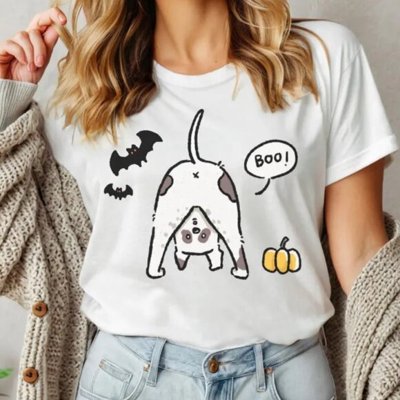 Tops - Halloween Dog Shirt, Cute Boo Puppy Graphic Tee, Funny Dog Shirt